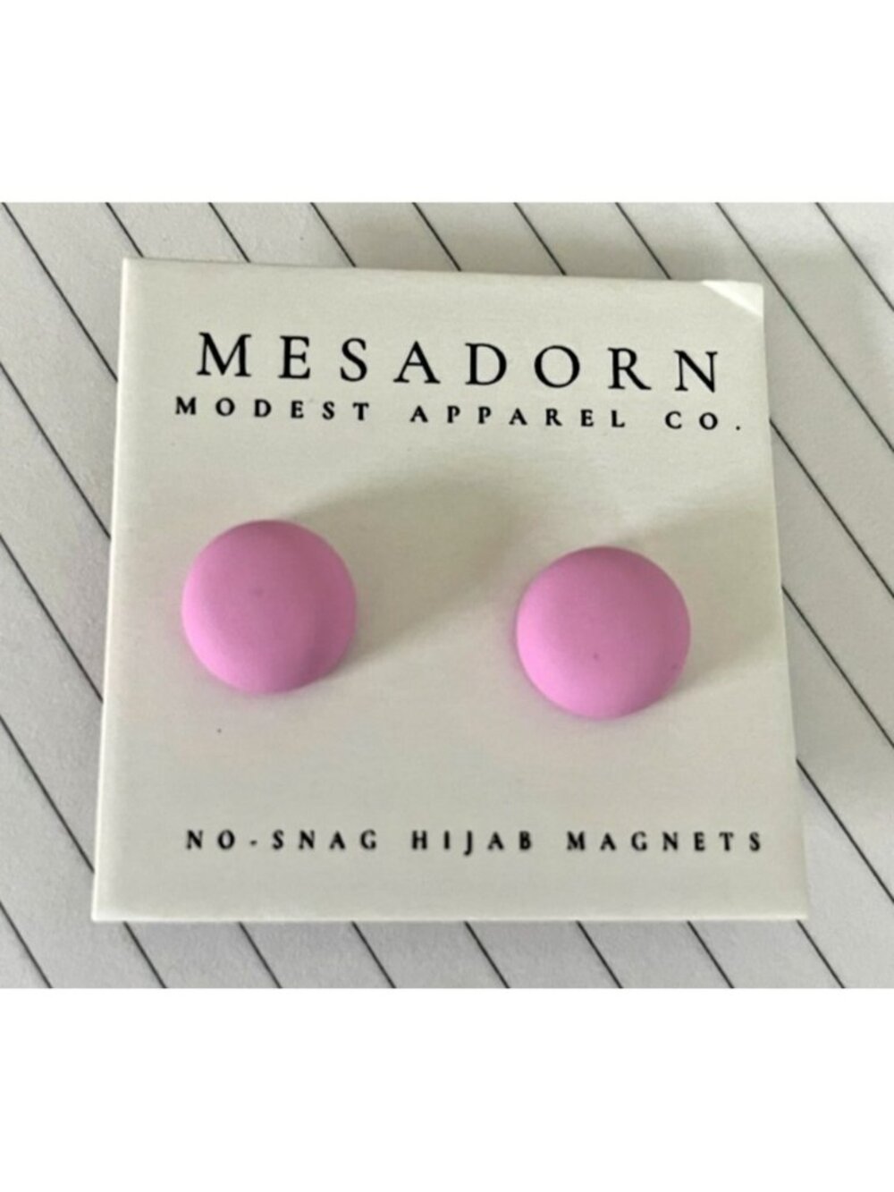 Mesadorn No-Snag Hijab Magnets Matte Pink Round Pack of 2 Modest Apparel Co